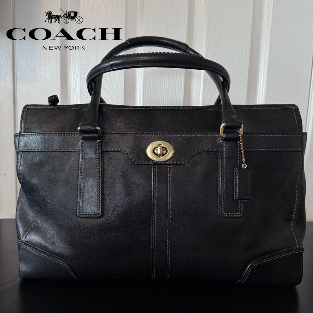 Coach Hamptons Legacy Leather Tote Bag